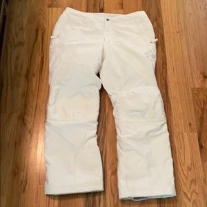 white ski pants